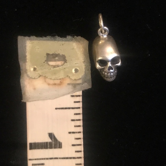 💀Skull 💀926 Stamp Sterling Silver Charm Halloween - Picture 4 of 16